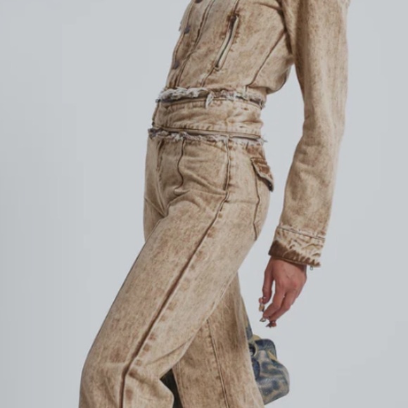 Jaded London Denim Jumpsuit 90s Y2K Jacket Pantsuit Sz S - Picture 3 of 9